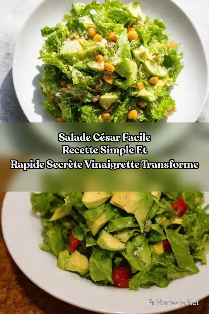 Salade C&eacute;sar Facile Recette Simple et Rapide Secr&egrave;te Vinaigrette Transforme