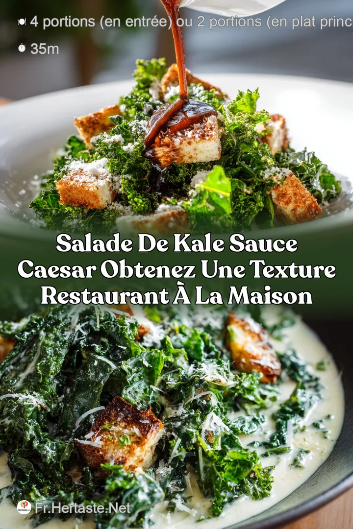 Salade de Kale sauce Caesar Obtenez une texture restaurant &agrave; la maison