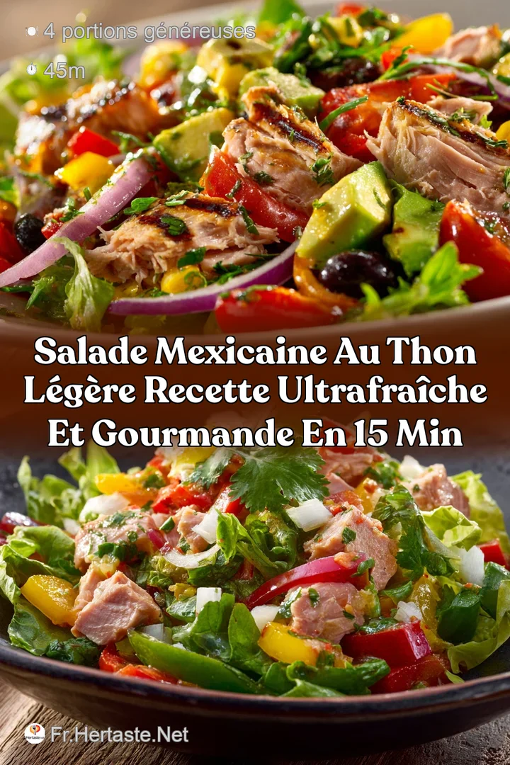 Salade Mexicaine au Thon L&eacute;g&egrave;re Recette ultrafra&icirc;che et gourmande en 15 min