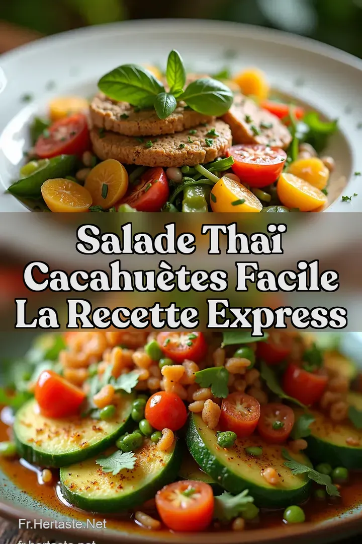 Salade Tha&iuml; Cacahu&egrave;tes Facile La Recette Express