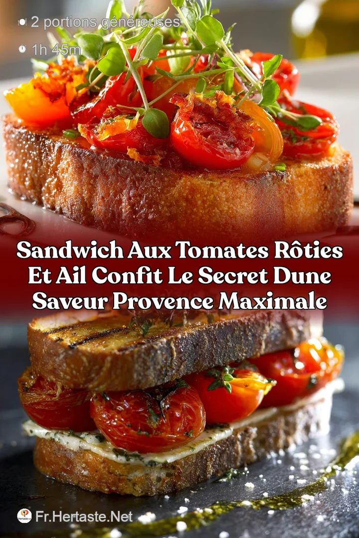Sandwich aux tomates r&ocirc;ties et ail confit Le secret dune saveur Provence maximale