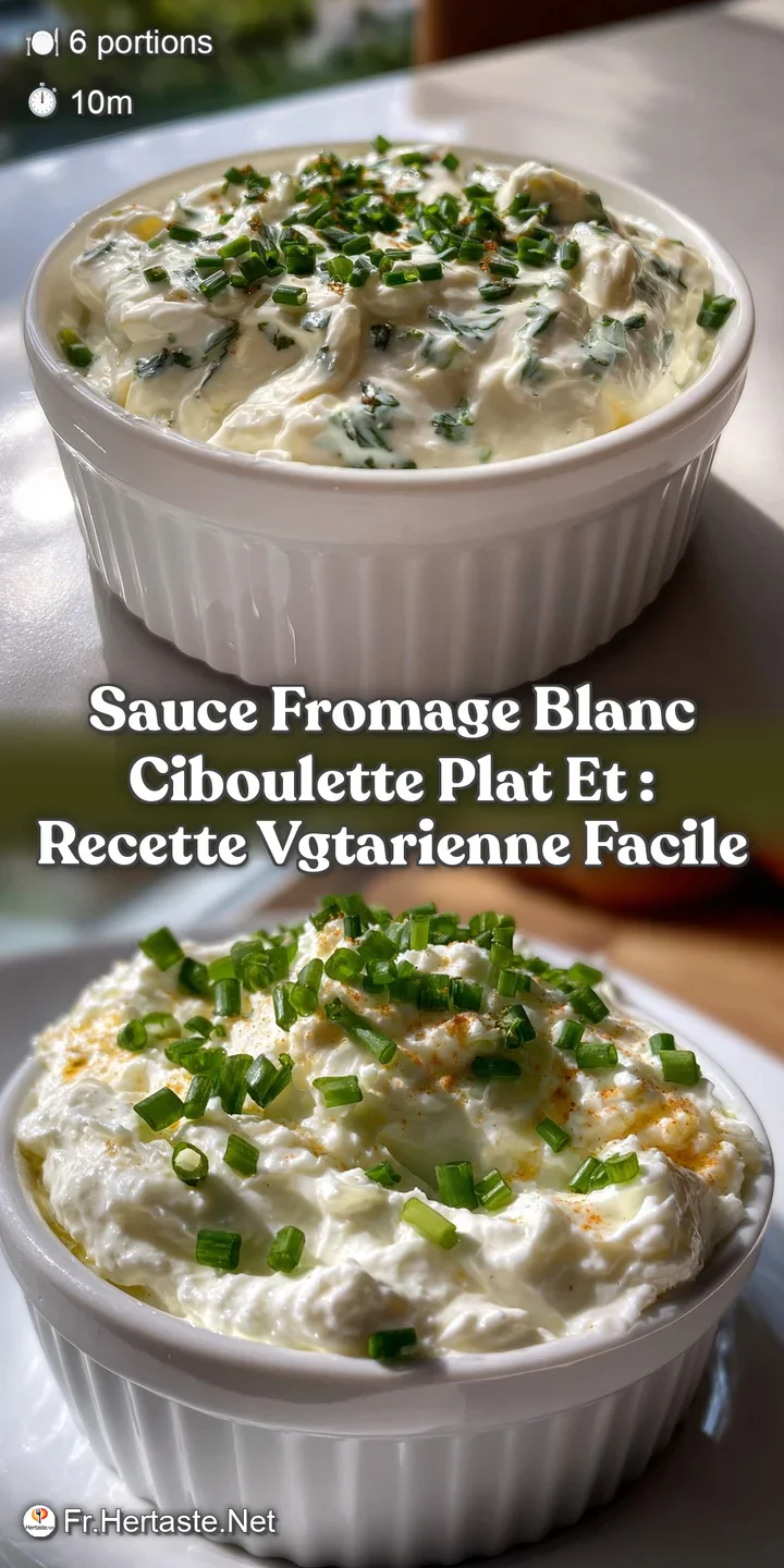 Sauce Fromage Blanc Ciboulette Plat et : Recette Vgtarienne Facile