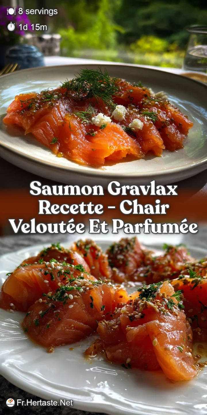 Close-up of tender salmon gravlax, showcasing its rich pink hue, slight translucence, and glistening surface, enticing tex...