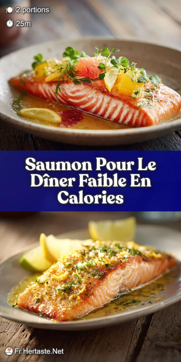 Close-up captures the flaky texture of baked salmon, glistening with sauce, next to vibrant, slightly charred vegetables.