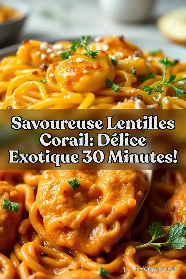 Savoureuse Lentilles Corail: D&eacute;lice Exotique 30 Minutes!