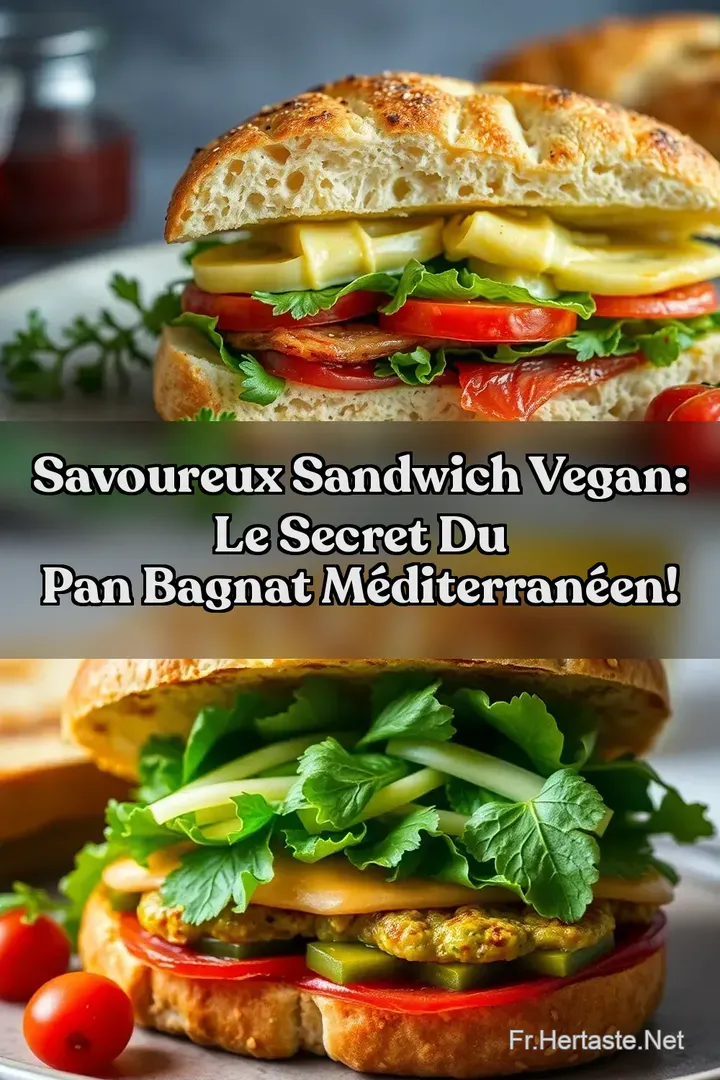 Savoureux Sandwich Vegan: Le Secret du Pan Bagnat M&eacute;diterran&eacute;en!