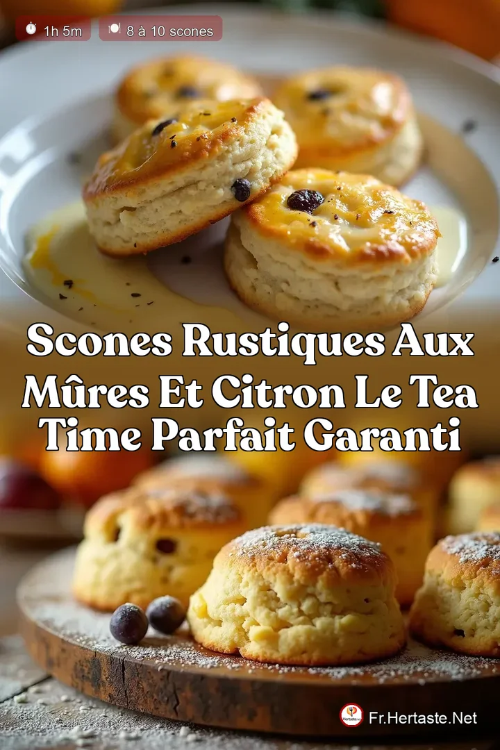 Scones Rustiques aux M&ucirc;res et Citron Le Tea Time Parfait Garanti