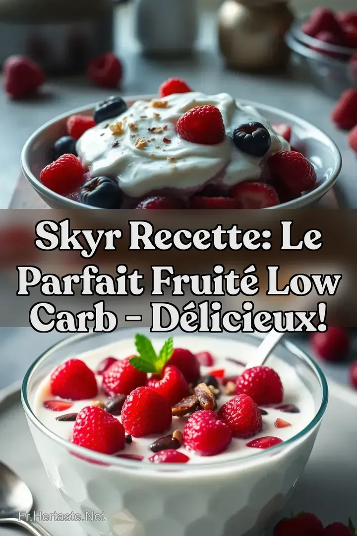 Skyr Recette: Le Parfait Fruit&eacute; Low Carb - D&eacute;licieux!