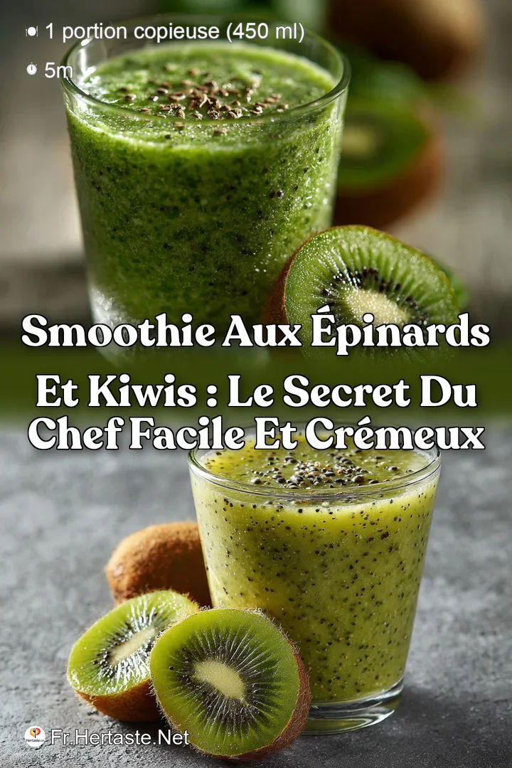 Smoothie aux &eacute;pinards et kiwis : Le secret du chef facile et cr&eacute;meux