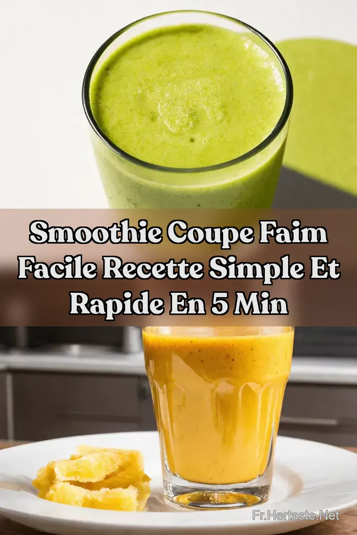 Smoothie Coupe Faim Facile Recette Simple et Rapide en 5 Min