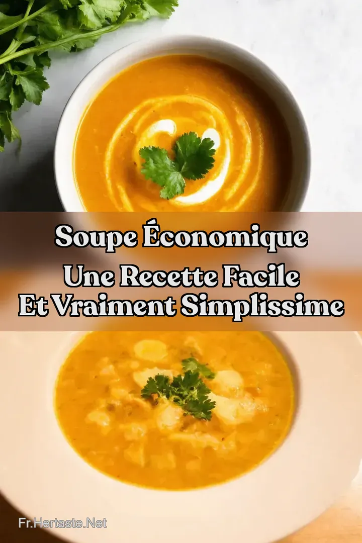 Soupe &Eacute;conomique Une recette facile et vraiment Simplissime