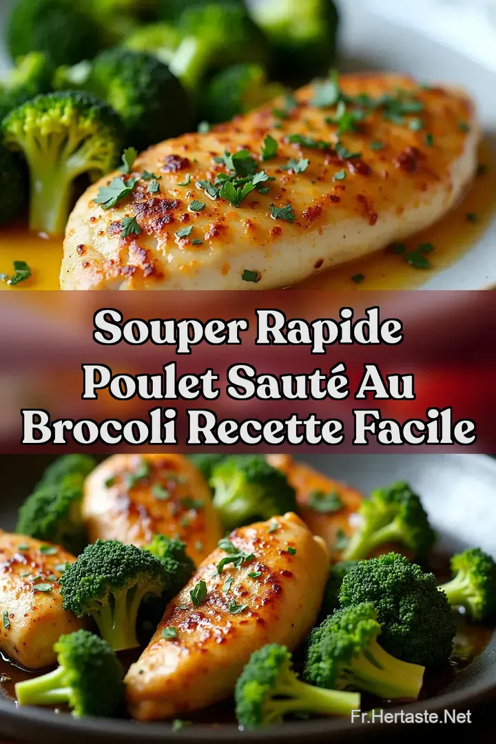 Souper Rapide Poulet Saut&eacute; au Brocoli Recette Facile