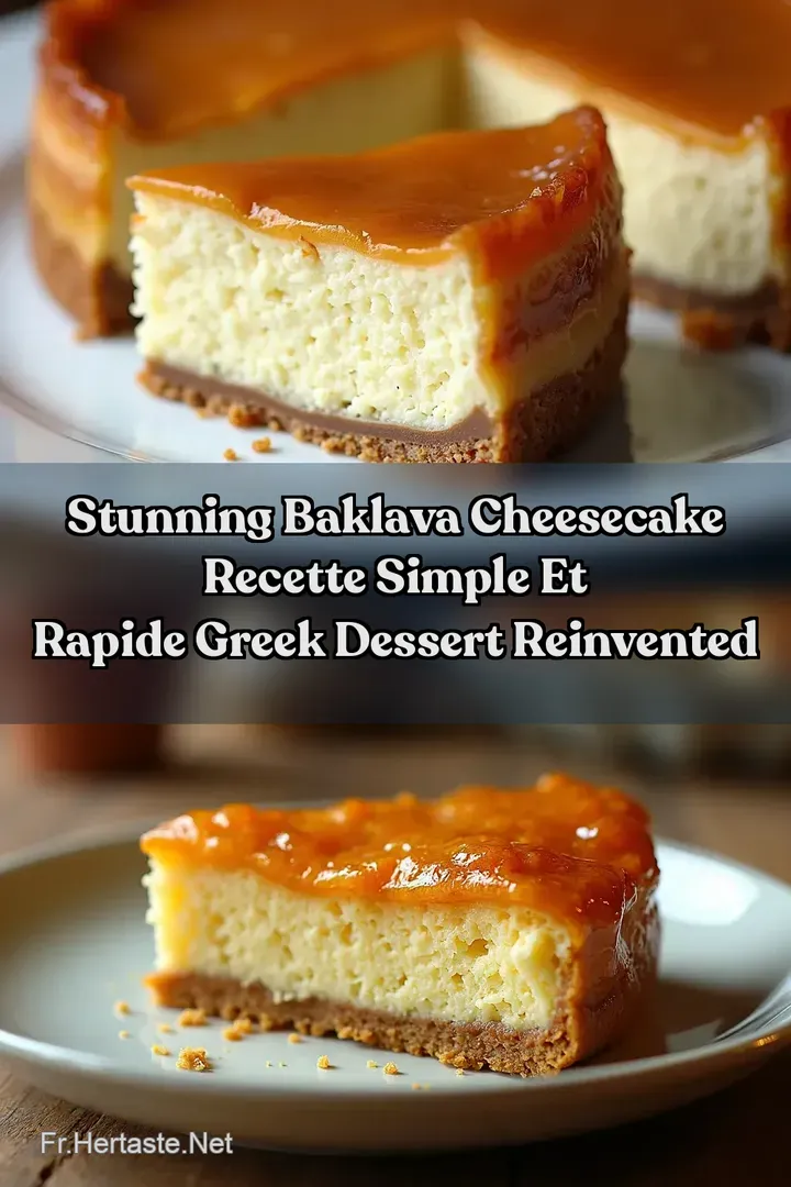 Stunning Baklava Cheesecake Recette Simple et Rapide Greek Dessert Reinvented