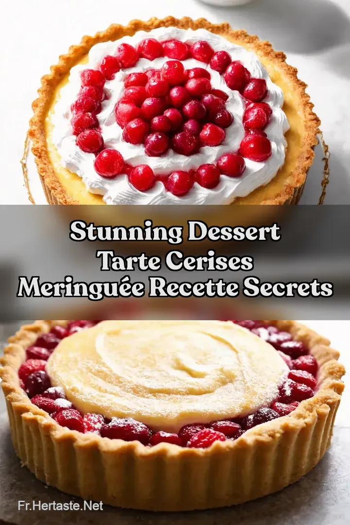 Stunning Dessert Tarte Cerises Meringu&eacute;e Recette Secrets