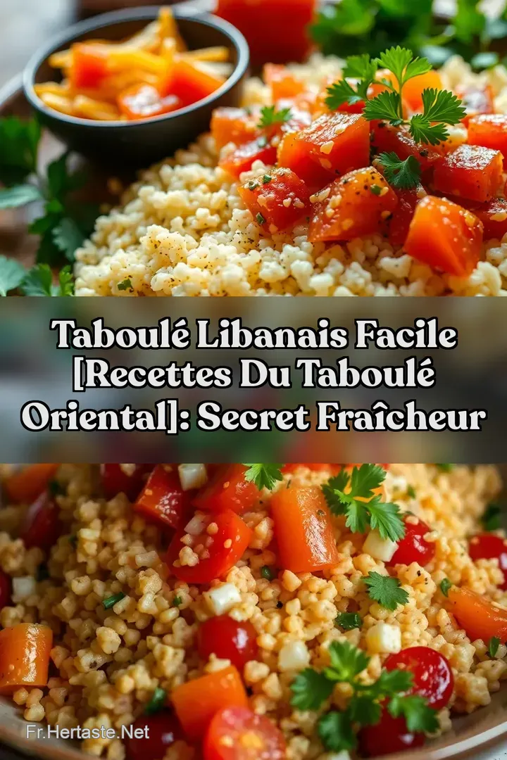 Taboul&eacute; Libanais Facile [recettes du taboul&eacute; oriental]: Secret Fra&icirc;cheur