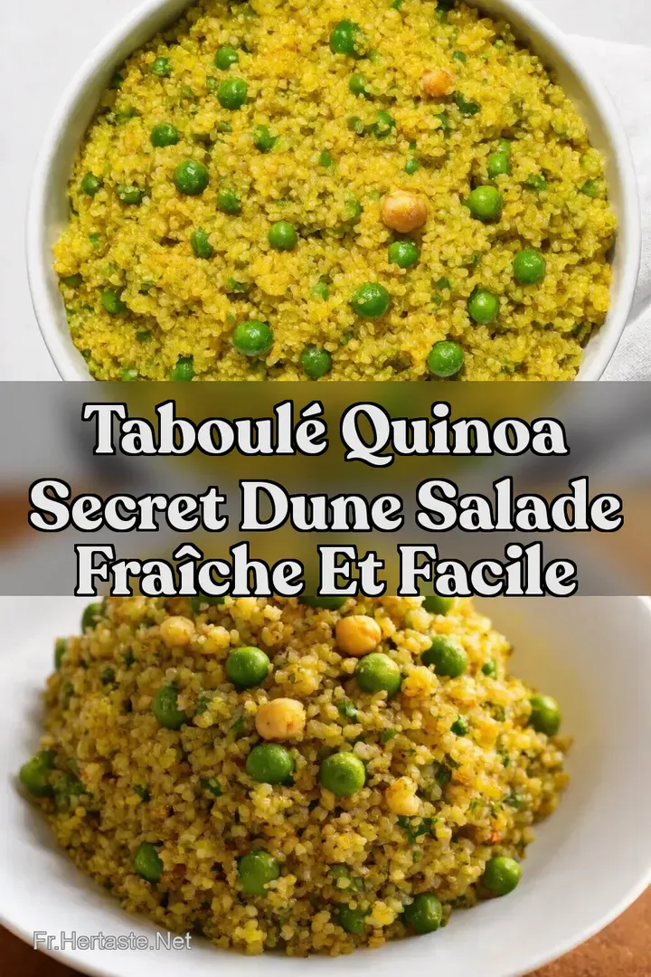 Taboul&eacute; Quinoa Secret dune Salade Fra&icirc;che et Facile