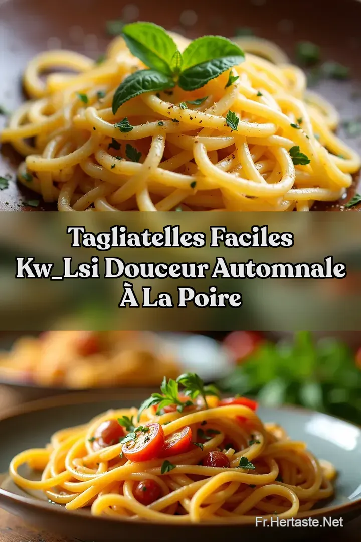 Tagliatelles Faciles kw_lsi Douceur Automnale &agrave; la Poire
