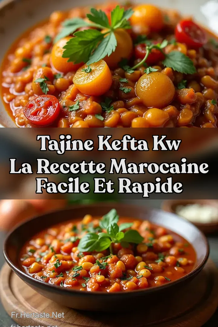 Tajine Kefta kw La Recette Marocaine Facile et Rapide