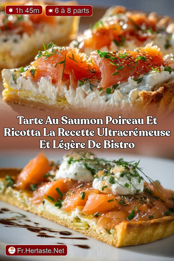 Tarte au Saumon Poireau et Ricotta La recette ultracr&eacute;meuse et l&eacute;g&egrave;re de bistro