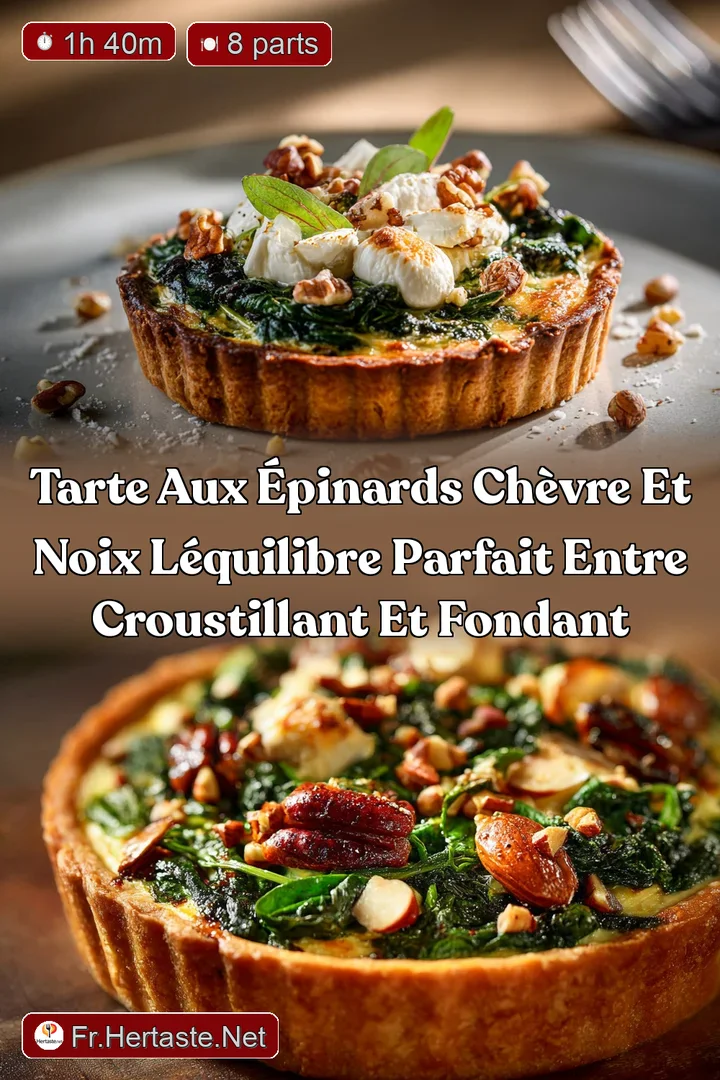 Tarte aux &eacute;pinards ch&egrave;vre et noix l&eacute;quilibre parfait entre croustillant et fondant