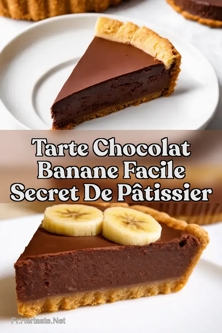 Tarte Chocolat Banane Facile Secret de P&acirc;tissier