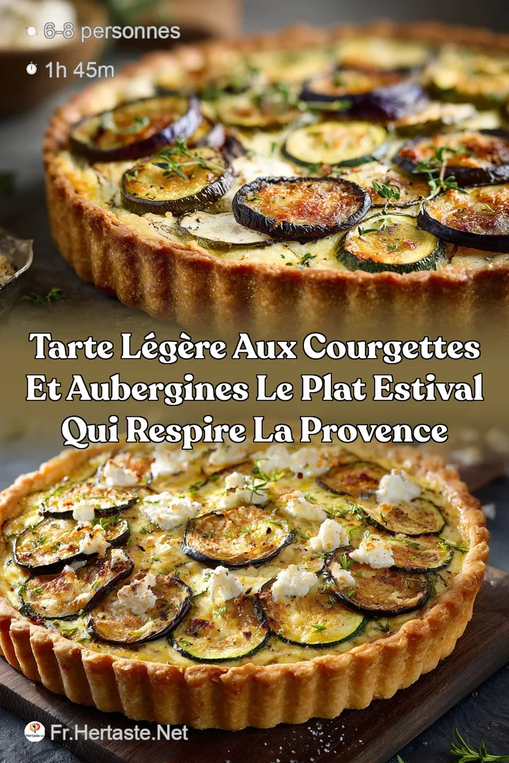 Tarte L&eacute;g&egrave;re aux Courgettes et Aubergines Le plat estival qui respire la Provence