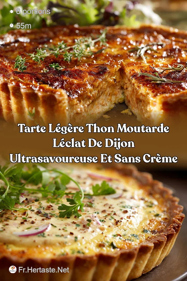 Tarte L&eacute;g&egrave;re Thon Moutarde L&eacute;clat de Dijon ultrasavoureuse et sans cr&egrave;me