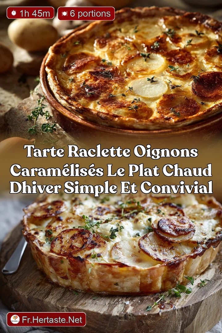 Tarte Raclette Oignons Caram&eacute;lis&eacute;s Le Plat Chaud dHiver Simple et Convivial