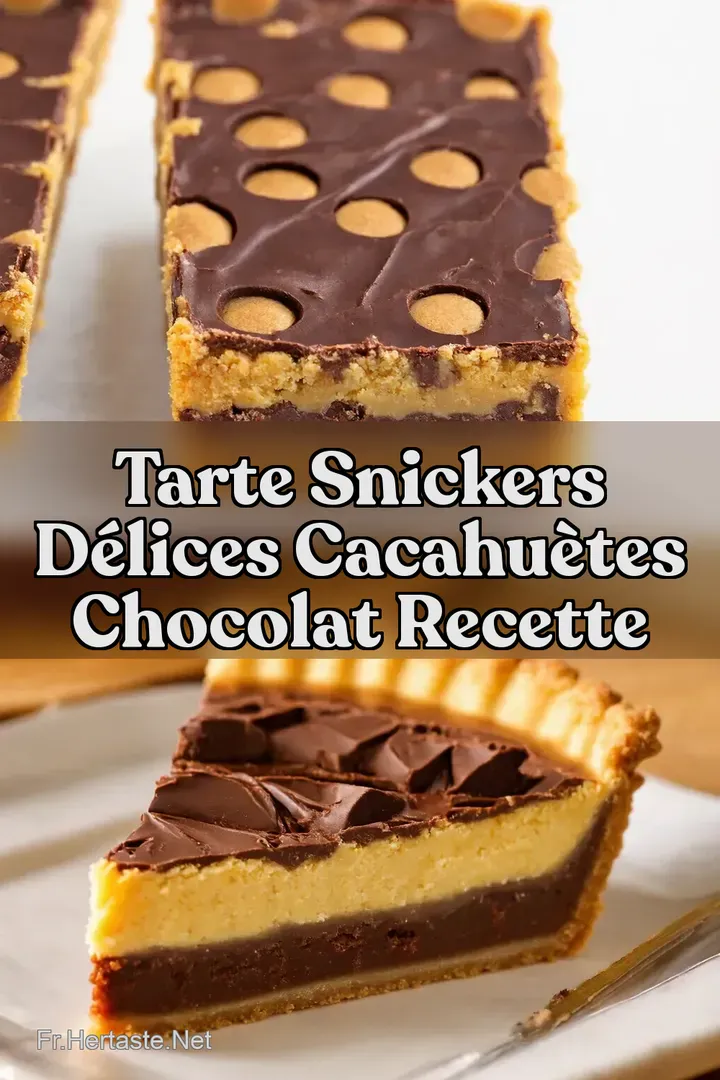 Tarte Snickers D&eacute;lices Cacahu&egrave;tes Chocolat Recette