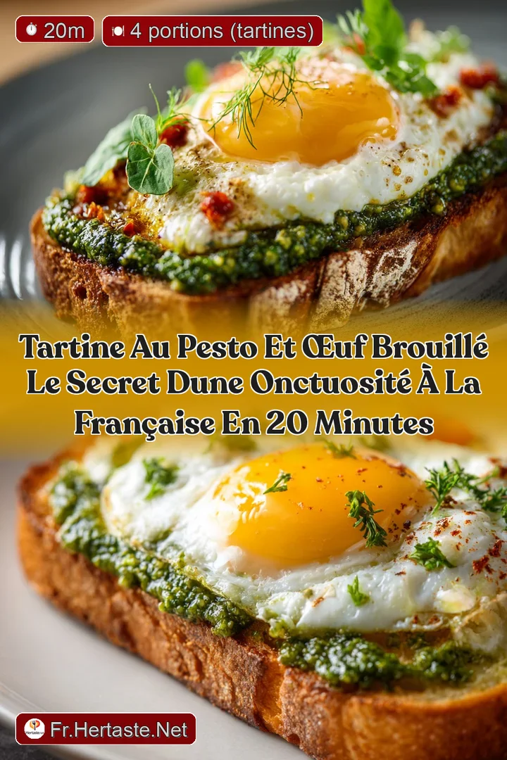 Tartine au Pesto et &OElig;uf Brouill&eacute; Le secret dune onctuosit&eacute; &agrave; la fran&ccedil;aise en 20 minutes