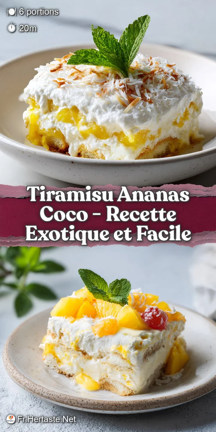 Close-up of fluffy mascarpone cream swirling with golden pineapple pieces and delicate coconut strands.