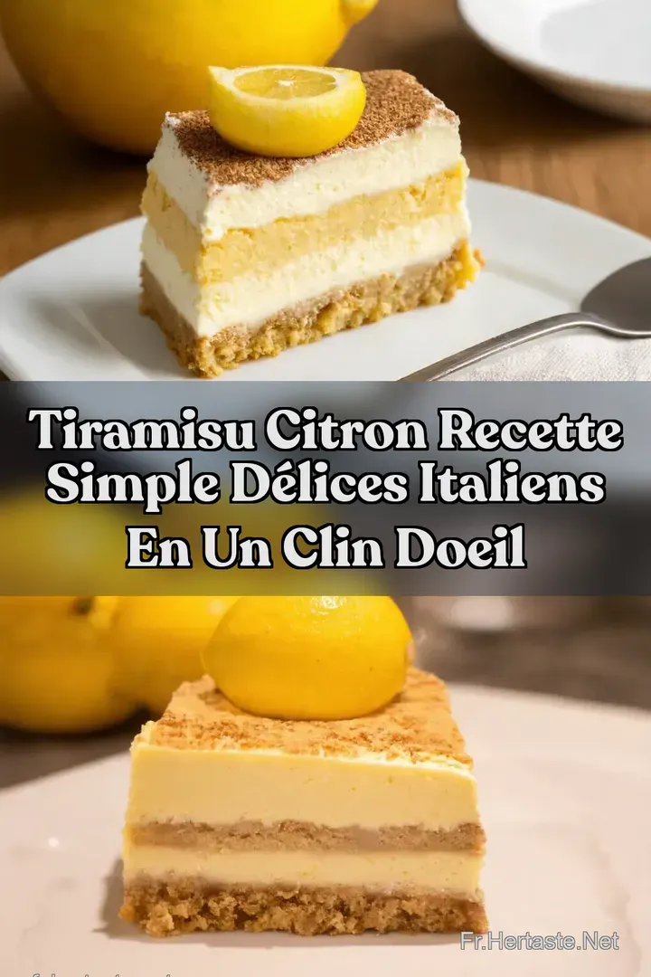Tiramisu Citron Recette Simple D&eacute;lices Italiens en un Clin dOeil