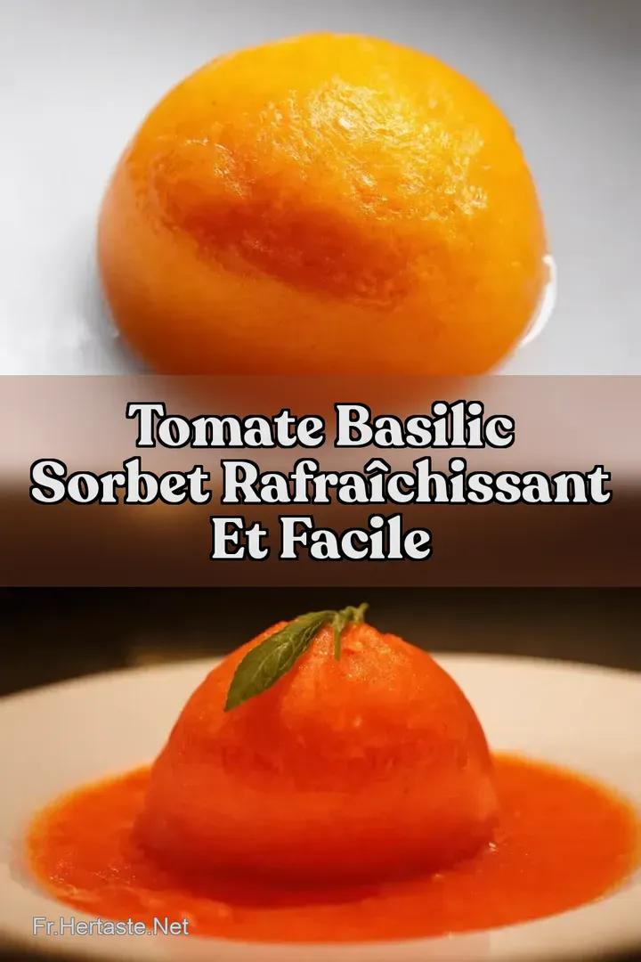 Tomate Basilic Sorbet Rafra&icirc;chissant et Facile