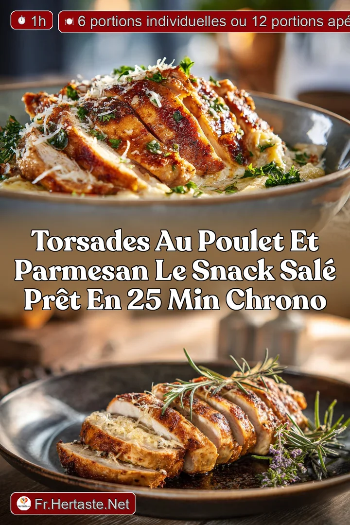 Torsades au Poulet et Parmesan Le snack sal&eacute; pr&ecirc;t en 25 min chrono