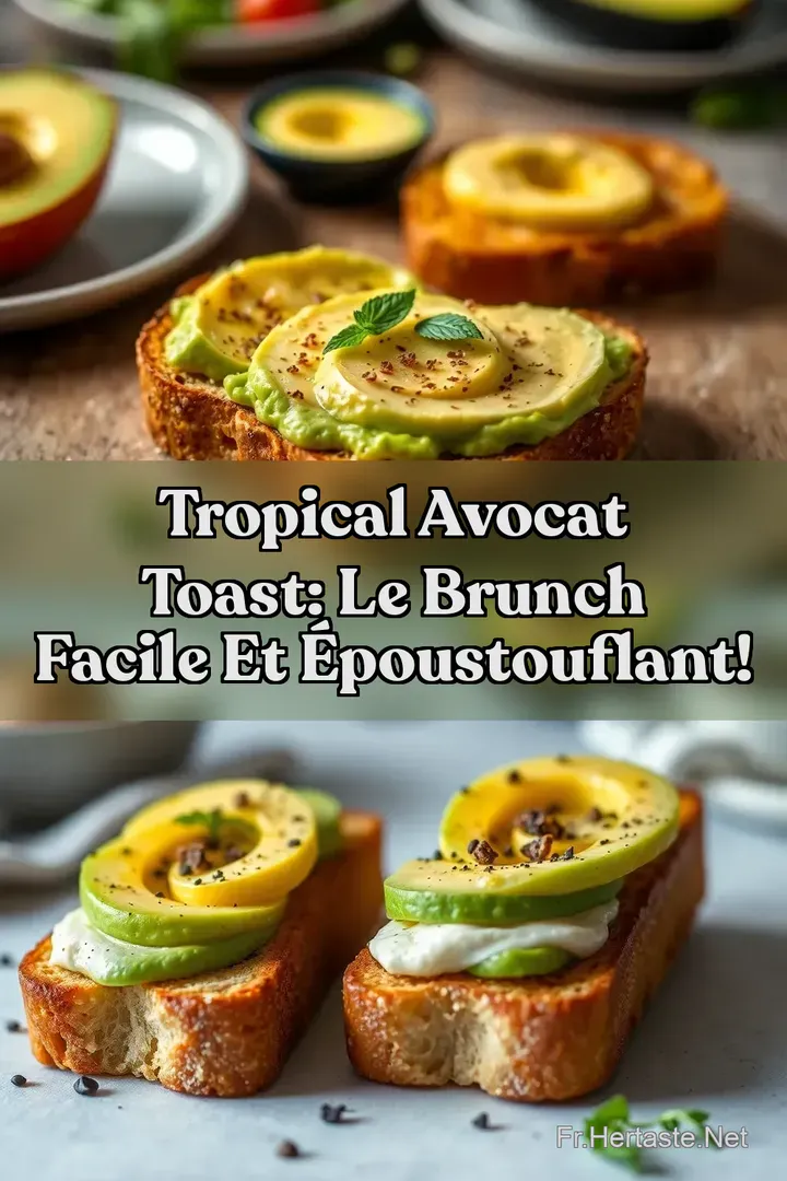 Tropical Avocat Toast: Le Brunch Facile et &Eacute;poustouflant!