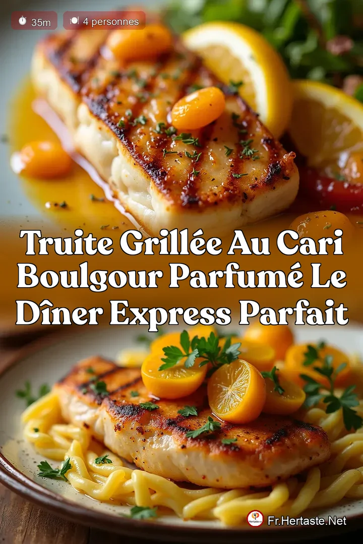 Truite Grill&eacute;e au Cari Boulgour Parfum&eacute; Le D&icirc;ner Express Parfait