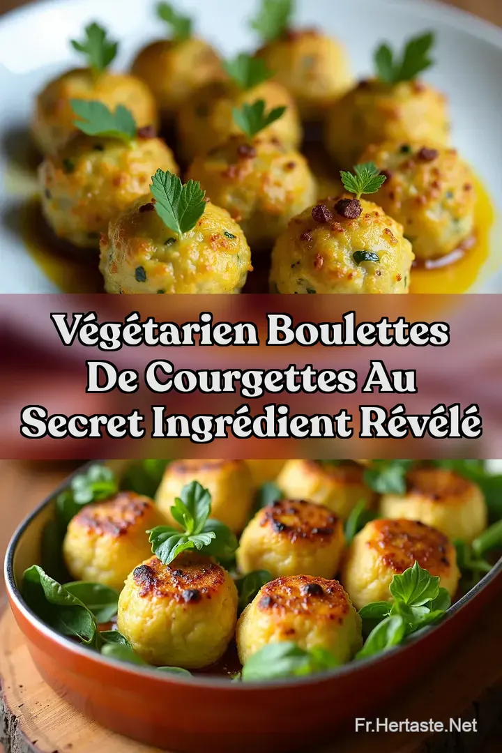 V&eacute;g&eacute;tarien Boulettes de Courgettes au Secret Ingr&eacute;dient R&eacute;v&eacute;l&eacute;