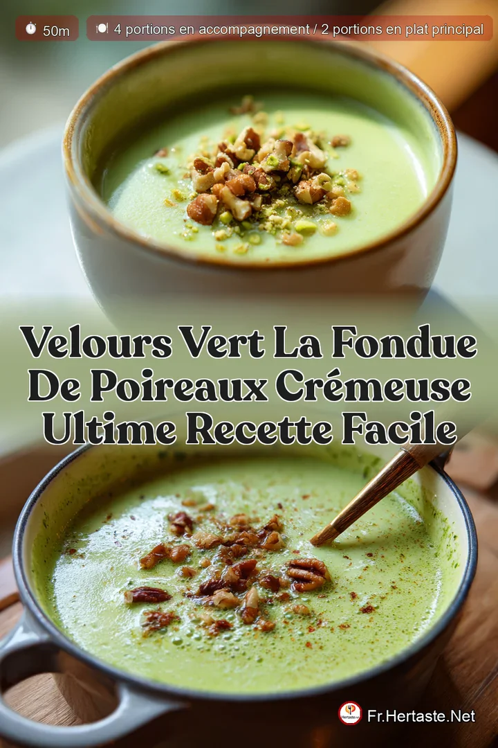Velours Vert La Fondue de Poireaux Cr&eacute;meuse Ultime Recette Facile