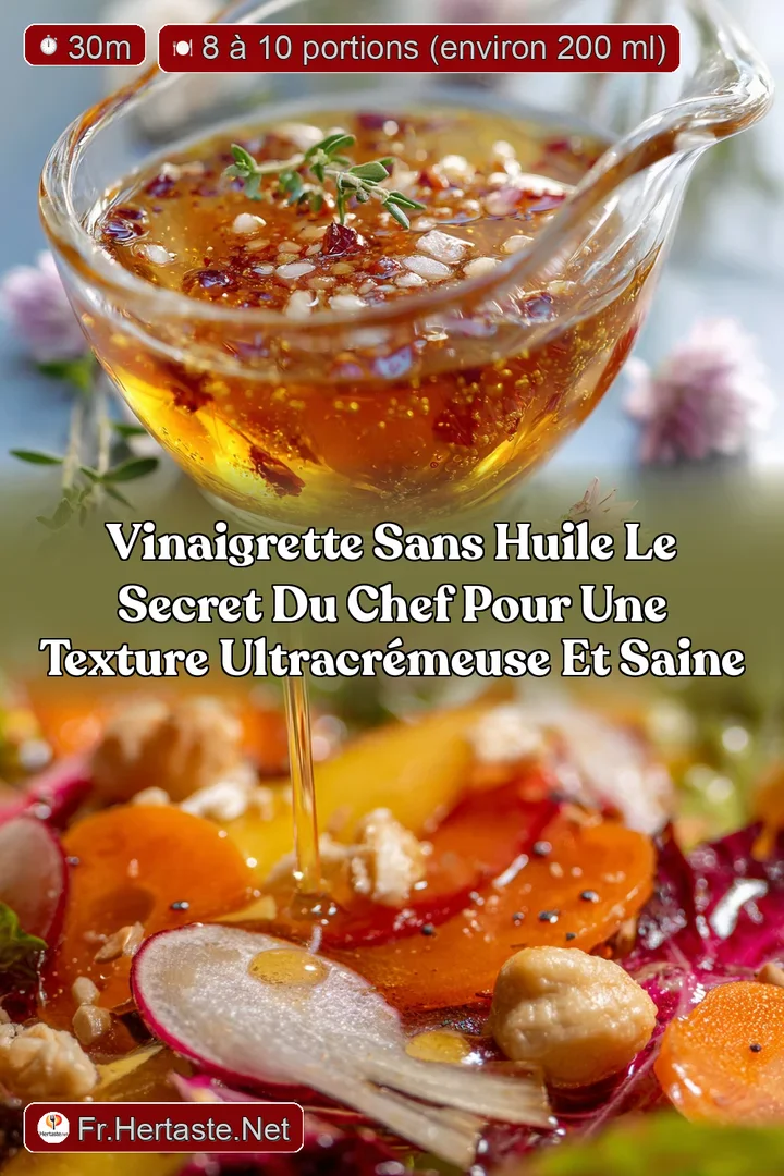 Vinaigrette Sans Huile le secret du Chef pour une texture ultracr&eacute;meuse et saine