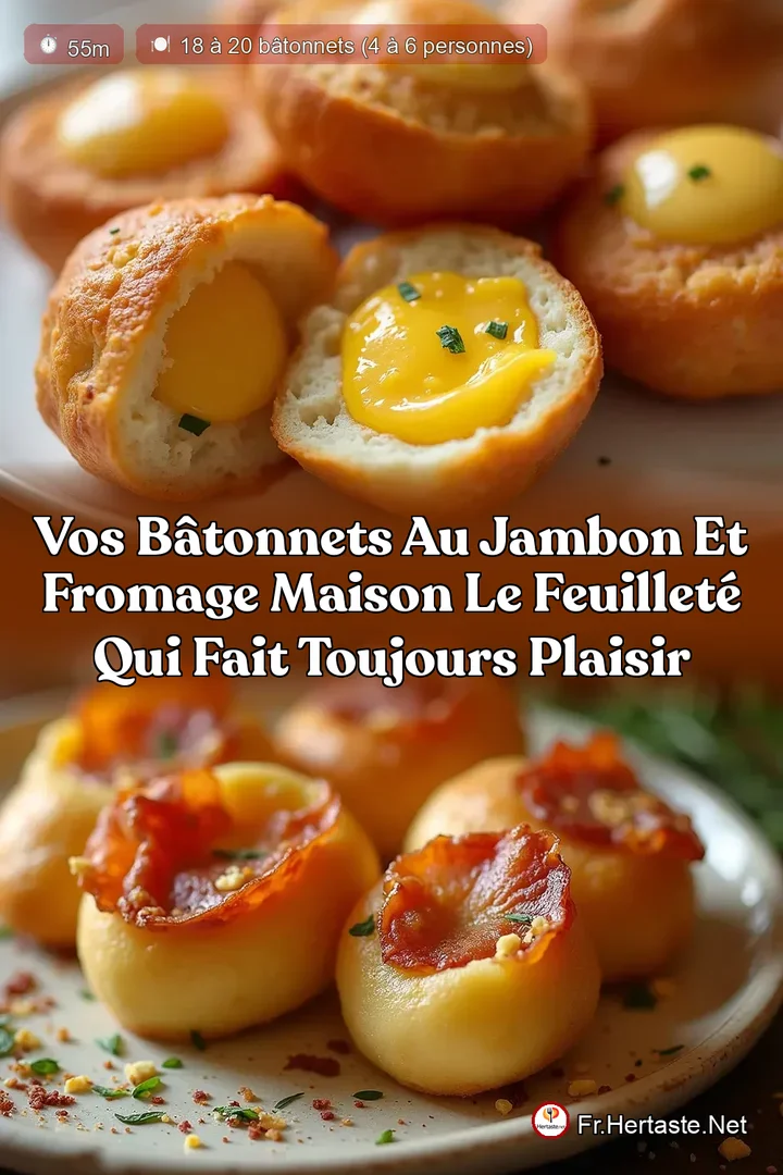 Vos B&acirc;tonnets au Jambon et Fromage Maison Le Feuillet&eacute; qui Fait Toujours Plaisir