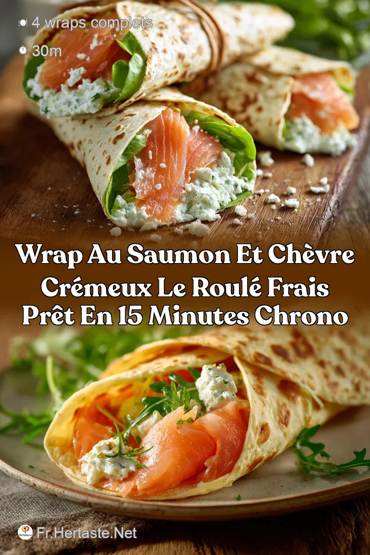 Wrap au saumon et ch&egrave;vre cr&eacute;meux Le roul&eacute; frais pr&ecirc;t en 15 minutes chrono