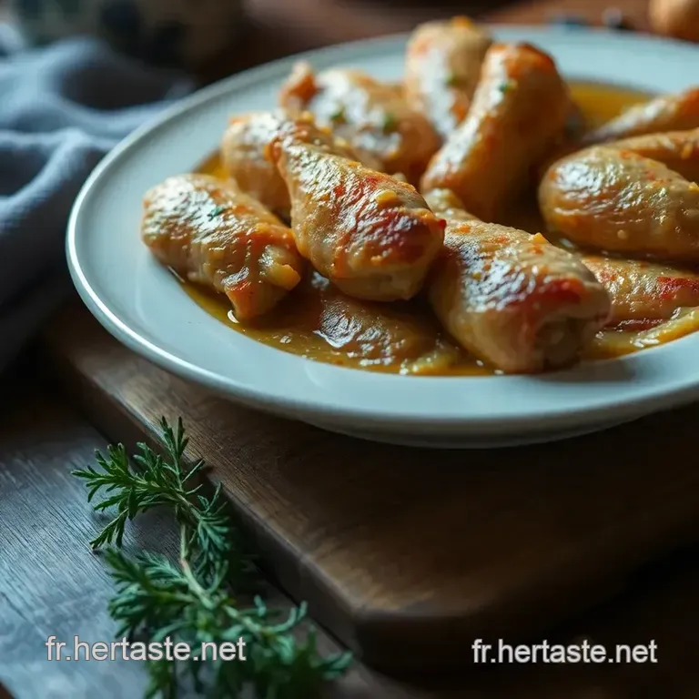 Ailes De Poulet &Agrave; La Moutarde Et Au Miel presentation