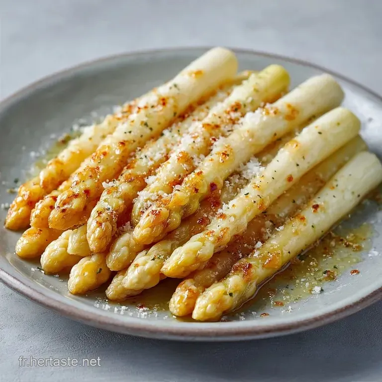 Asperges Blanches Po&ecirc;l&eacute;es: Beurre Noisette