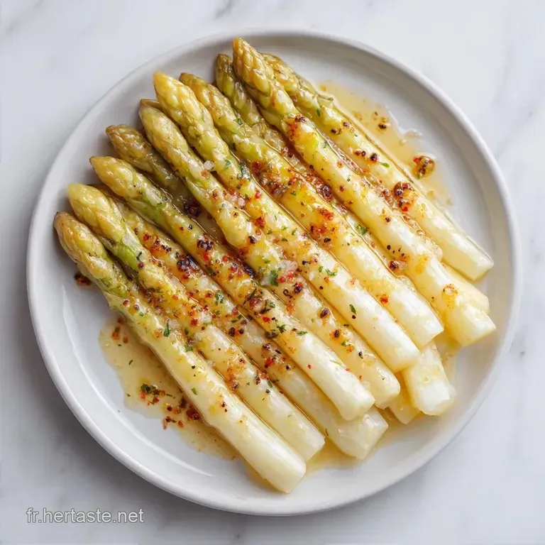 Asperges Blanches Saut&eacute;es: Tendres et Dor&eacute;es