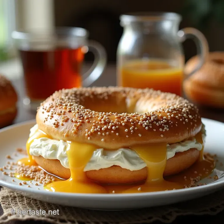 Bagels &Agrave; La Cr&egrave;me De Th&eacute; Parfum&eacute;e Un Brunch &Agrave; La Fran&ccedil;aise presentation