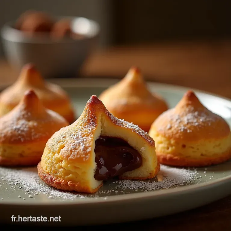 Les D&ocirc;mes Croquants Biscuits Sabl&eacute;s Fondants Au C&oelig;ur Meringu&eacute; Chocolat presentation