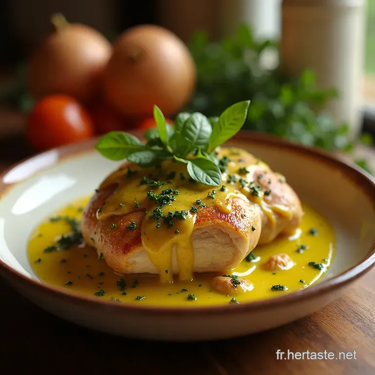 Blancs De Poulet &Agrave; La Moutarde Un D&eacute;lice Parisien presentation