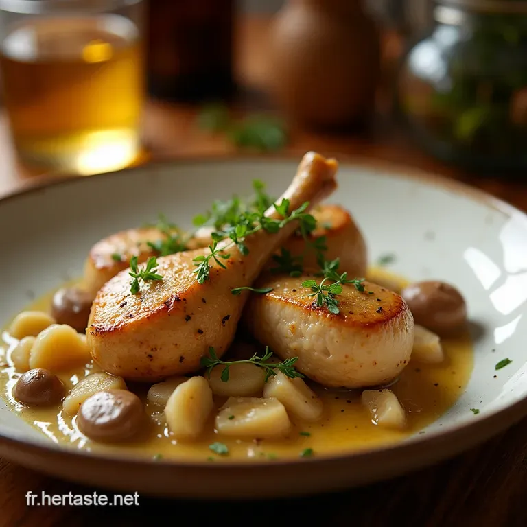 La Blanquette De Poulet Et Ses Champignons Un R&eacute;confort Cr&eacute;meux &Agrave; La Fran&ccedil;aise presentation