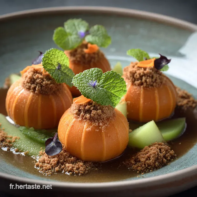 Boules De Citrouille Et Sp&eacute;culoos Les Truffes Dautomne Sans Cuisson presentation