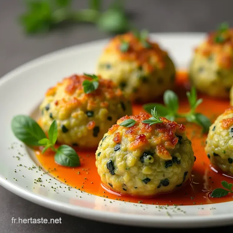 Boulettes de Courgette au Parmesan Soleil dans lAssiette
